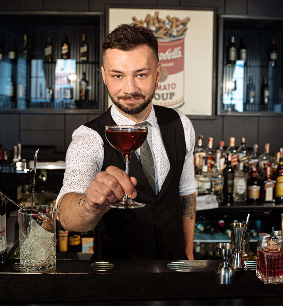 barman in a bar in Lecce