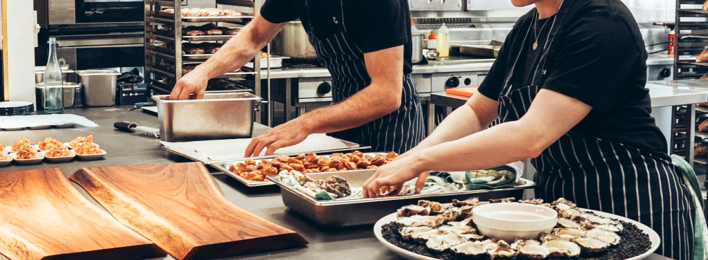 a restaurant kitchen